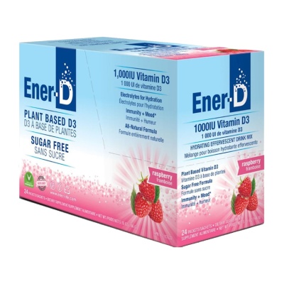 Ener D Vit D3 1000IU Raspberry Sugar Free 24 Sachets